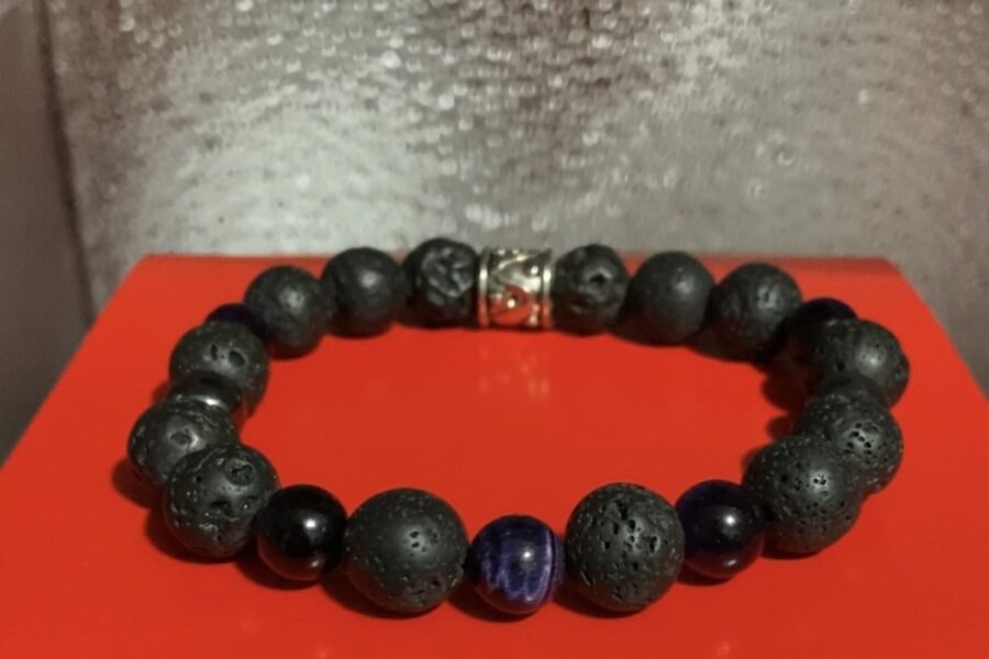 Men's Amethyst & Hematite Bracelet 