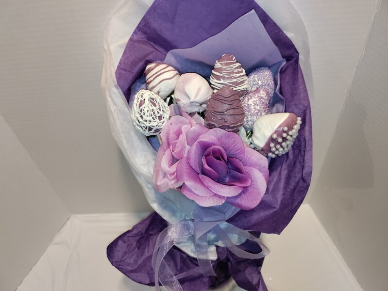 Chocolate Strawberry Purple/Lavender Mix Bouquet 12ct
