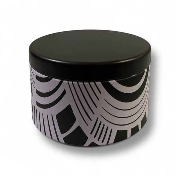 Black/White Abstract Candle Tin 